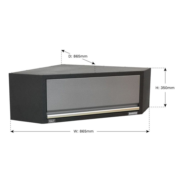 Sealey Modular Corner Wall Cabinet 865mm APMS61 Sealey - Town Tools 
