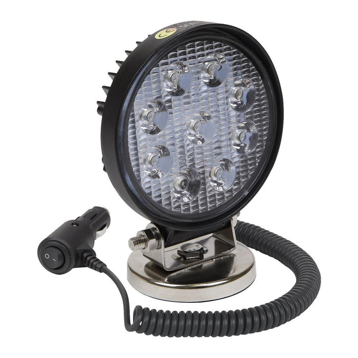 Sealey Round Worklight with Magnetic Base 27W SMD LED LED3RM Sealey - Town Tools 