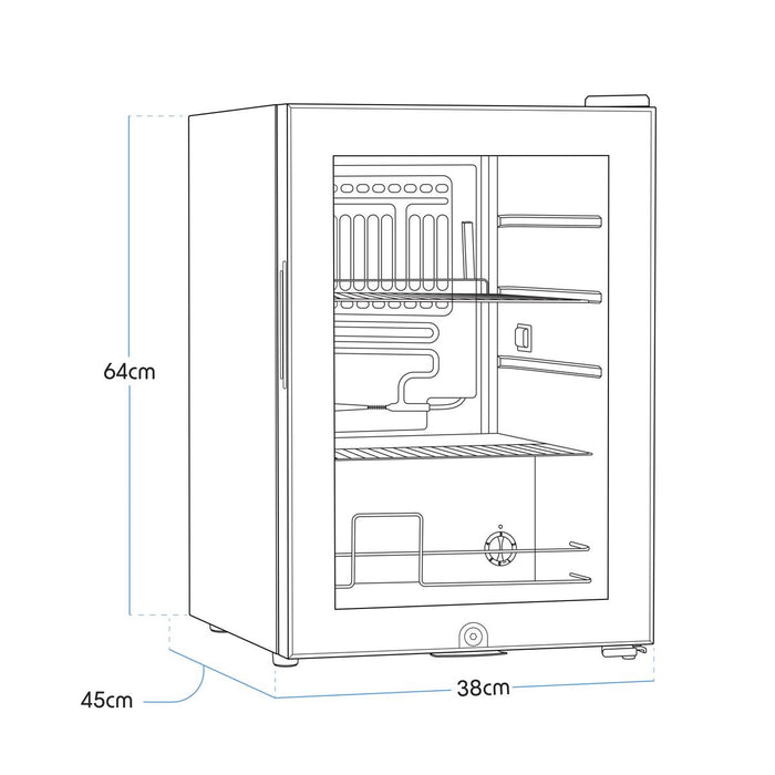 Baridi Beer & Drinks Fridge 60L Capacity DH62 Baridi - Town Tools 