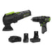 2 x SV10.8 Series Cordless Combi Drill & Multi-Tool Kit 10.8V - 2 Batteries Sealey - Town Tools 