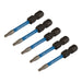 Draper Expert TX-STAR Impact Screwdriver Bits, T10 x 50mm, 1/4" Hex (Pack of 5) Draper - Town Tools 