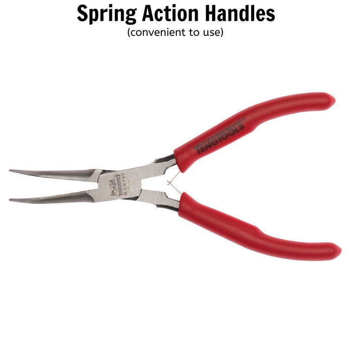 Teng Tools Mini Bent Long Nose Plier 140mm Teng Tools - Town Tools 