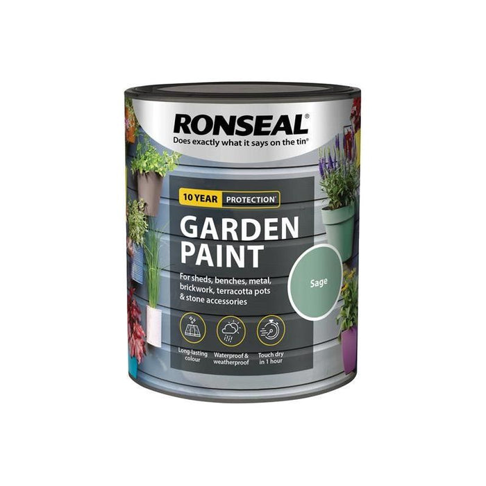 Ronseal Garden Paint Sage 750ml Ronseal - Town Tools