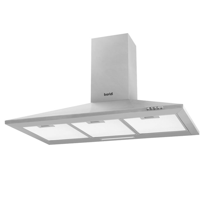 Baridi Cooker Hood with Carbon Filters 90cm - Stainless Steel DH127