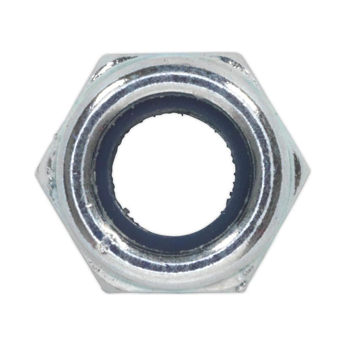 Sealey Nylon Locknut M6 Zinc Pack of 100 NLN6 Sealey - Town Tools 