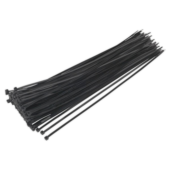 Sealey Cable Tie 380 x 4.8mm Black Pack of 100 CT38048P100 Sealey - Town Tools 