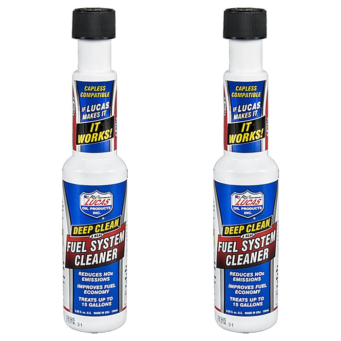 2 x Lucas Oil Deep Clean Fuel System Additive & Injector Cleaner 473ML 40512 Lucas Oil Oil - Town Tools 