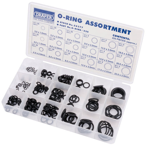 Draper O-Ring Assortment (225 Piece) 56377 Draper - Town Tools 