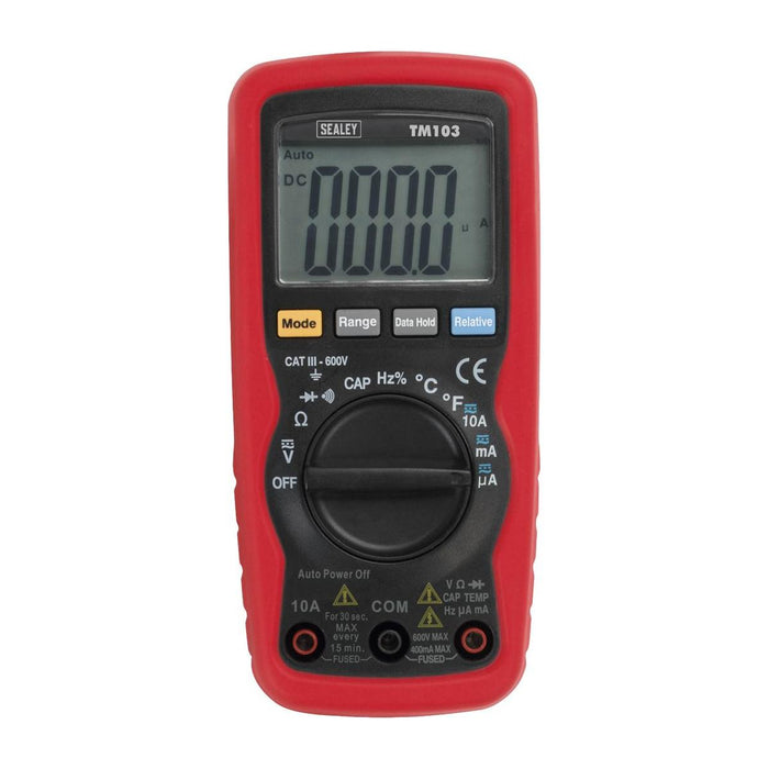 Sealey Professional Auto-Ranging Digital Multimeter 11-Function TM103 Sealey - Town Tools 