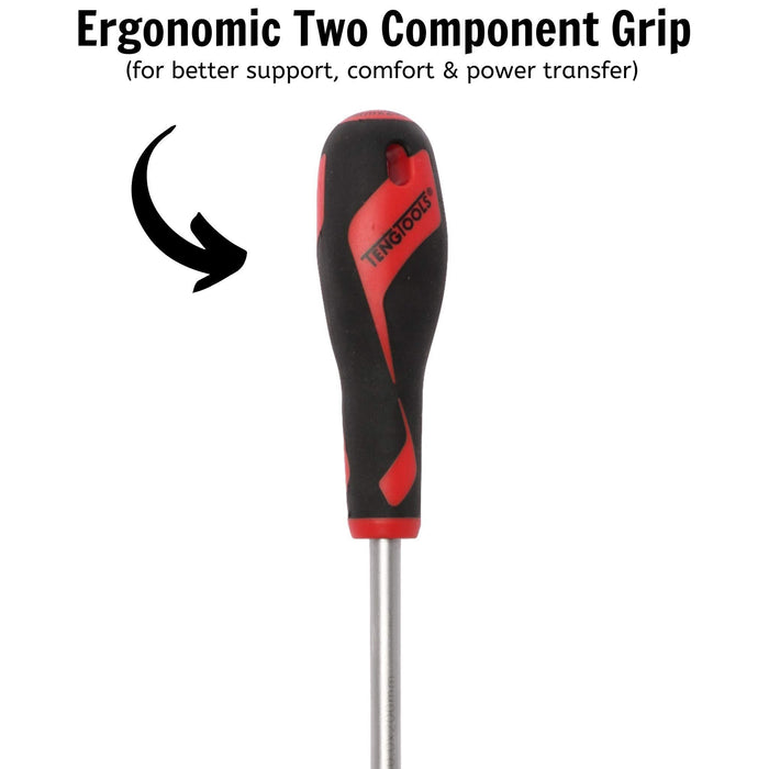 Teng Tools Flat Screwdriver 1.6 x 10.0 x 200mm XL Teng Tools - Town Tools 