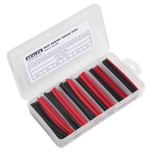 Sealey Heat Shrink Tubing Assortment 95pc 100mm Black & Red HST100BR Sealey - Town Tools 