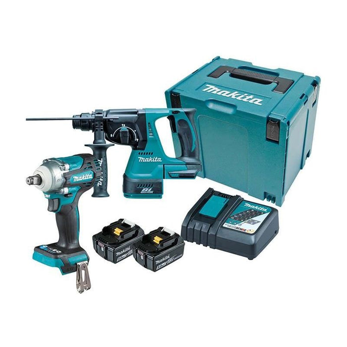 Makita DLX2372TJ Twin Pack 18V 2 x 5.0Ah Li-ion Makita - Town Tools