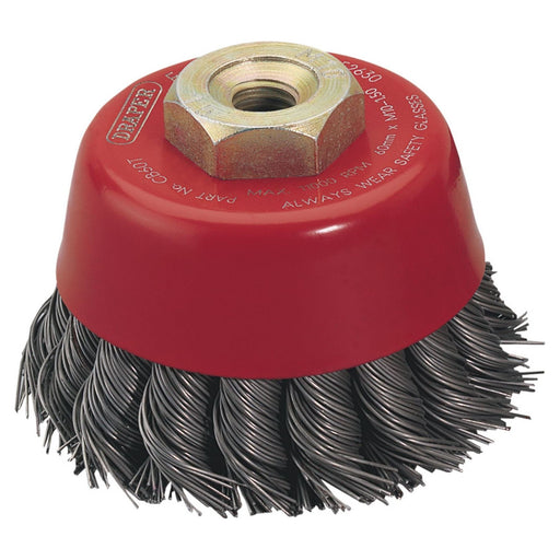 Draper Twist Knot Wire Cup Brush, 60mm, M10 52630 Draper - Town Tools 