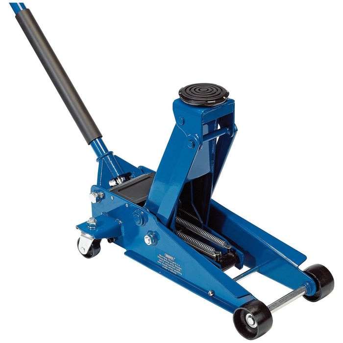 Draper Heavy Duty Trolley Jack with Twin Pistons, 3 Tonne 16407 Draper - Town Tools 