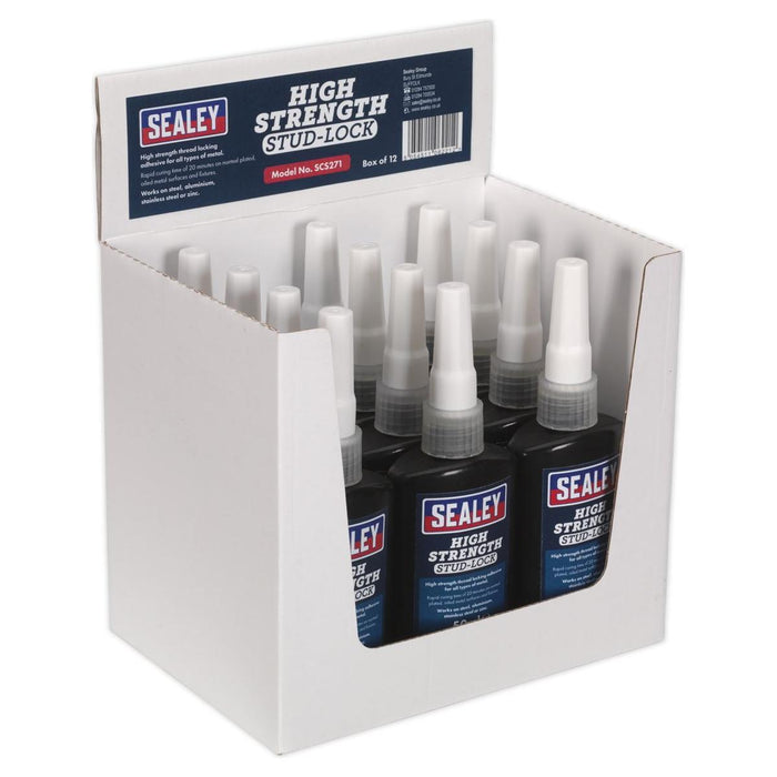 Sealey Stud Lock High Strength 50ml Pack of 12 SCS271 Sealey - Town Tools 