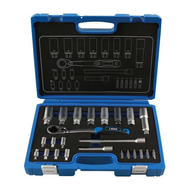 Laser Shock Absorber & MacPherson Strut Tool Kit 24pc 7673