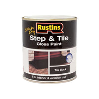 Rustins Quick Dry Step & Tile Paint Gloss Black 250ml