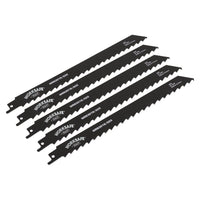 Sealey Reciprocating Saw Blade Wood 225mm 3tpi Pack of 5 WRS3019/225