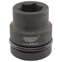 Draper Expert HI-TORQ 6 Point Impact Socket, 1" Sq. Dr., 26mm 05107