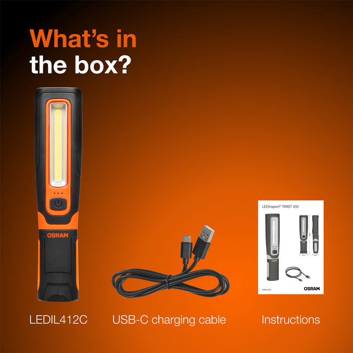 OSRAM LEDinspect® TWIST 450 Rechargeable and cordless (LEDIL412C)