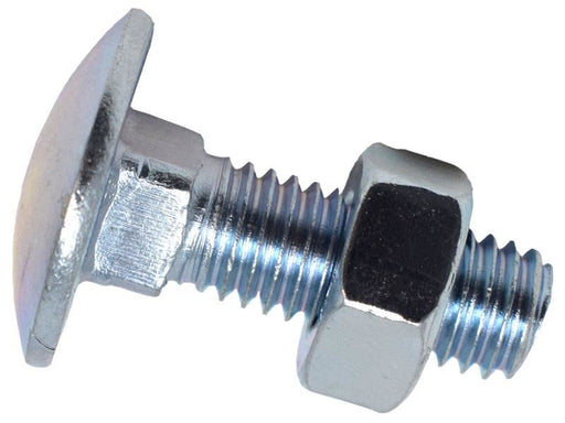 METALMATE Cup Square Hex Bolt & Nut ZP M8 x 25mm Box 50 METALMATE� - Town Tools