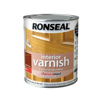 Ronseal Interior Varnish Quick Dry Gloss Medium Oak 750ml