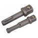 Laser SDS Shank Socket Adaptors 3/8"D, 1/2"D 2pc 3330 Laser - Town Tools 