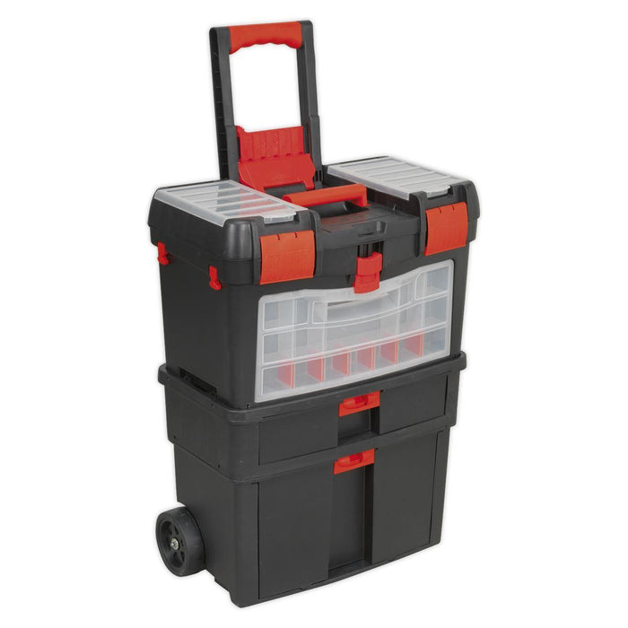Sealey Mobile Toolbox with Tote Tray & Removable Assortment Box AP850 Sealey - Town Tools 