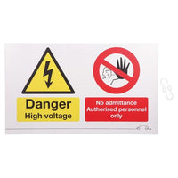 Laser High Voltage/No Admittance Sign 6639