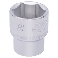 Draper Elora Hexagon Socket, 3/8" Sq. Dr., 18mm 15235