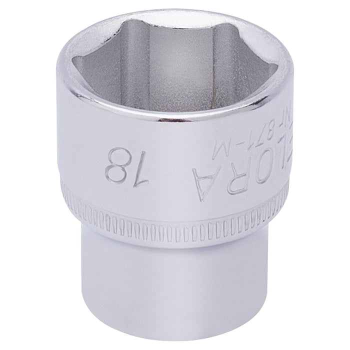 Draper Elora Hexagon Socket, 3/8" Sq. Dr., 18mm 15235 Draper - Town Tools 