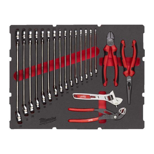 Milwaukee Max Bite Span + Plier Set Foam Insert 19Pc 4932493339 Milwaukee - Town Tools 