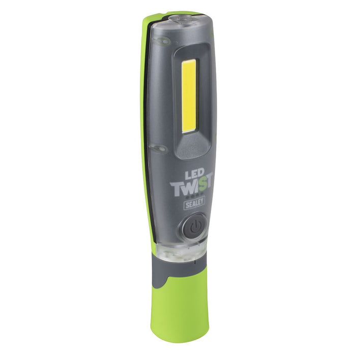 Sealey LED Twist Rechargeable Inspection Light Green LED2001G Sealey - Town Tools 