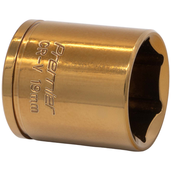 Sealey 3/8"Dr Coloured Socket 19mm (Titanium)