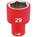 Draper Fully Insulated VDE Socket, 1/2" Sq. Dr., 29mm 31988 Draper - Town Tools 