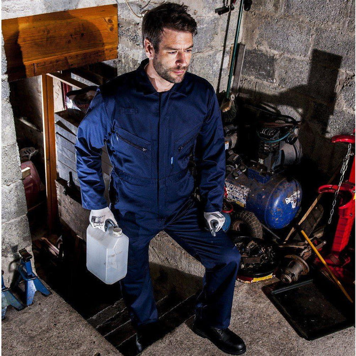 Portwest Polycotton Zip Coverall - Navy - Medium (Regular) Portwest - Town Tools 