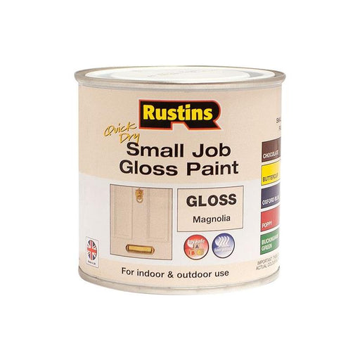 Rustins Quick Dry Small Job Gloss Paint Magnolia 250ml Rustins - Town Tools