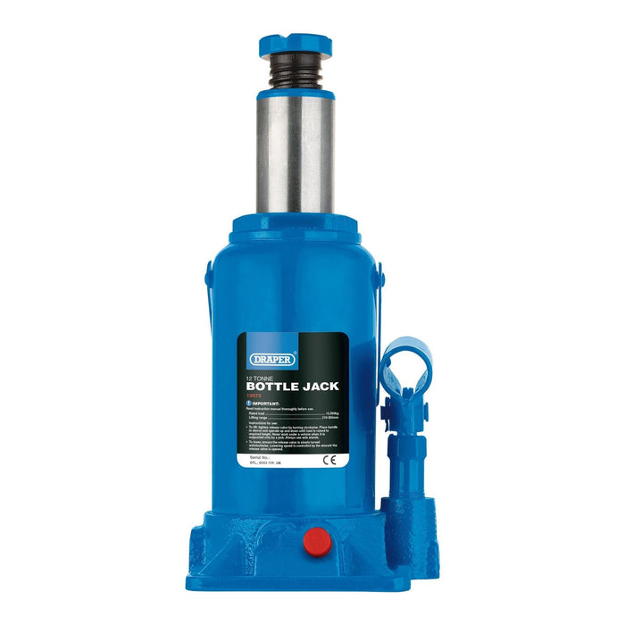 Draper Hydraulic Bottle Jack, 12 Tonne 13073 Draper - Town Tools 