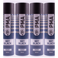 4 x 500ml PMA Stone Guard BLACK stone chip protection spray paint