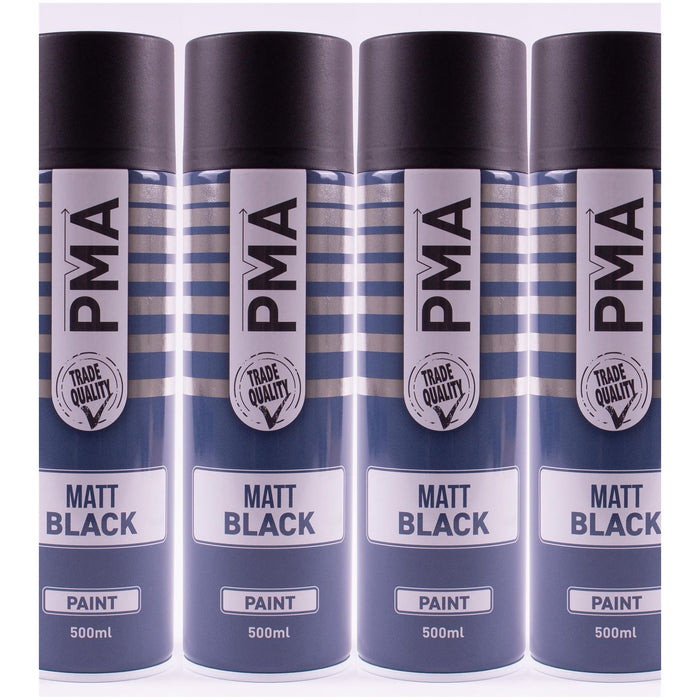 4 x 500ml PMA Stone Guard BLACK stone chip protection spray paint PMA - Town Tools 