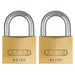 Abus Mechanical 65/50mm Brass Padlock Twin Pack Carded ABUS Mechanical - Town Tools