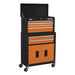 Sealey Topchest & Rollcab Combination 6 Drawer with Ball-Bearing Slides Orange Sealey - Town Tools 