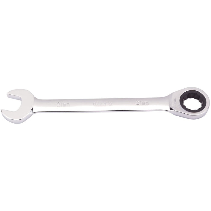 Draper Metric Ratcheting Combination Spanner, 21mm 31020 Draper - Town Tools 