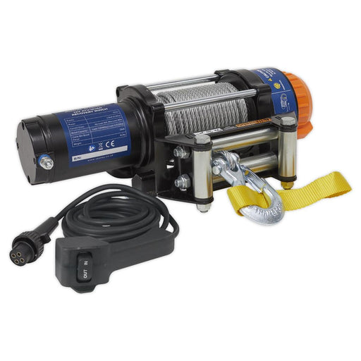 Sealey ATV/Quad Recovery Winch 2040kg (4500lb) Line Pull 12V ATV2040 Sealey - Town Tools 