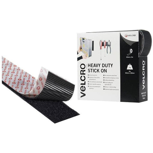 Velcro® Brand VELCRO® Brand Heavy-Duty Stick On Tape 50mm x 5m Black VELCRO® Brand - Town Tools