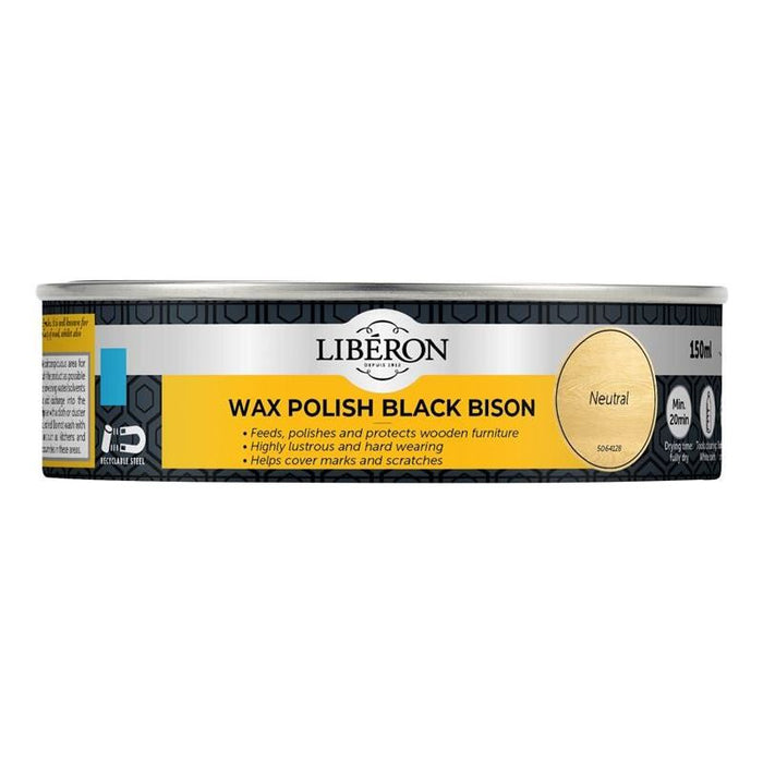 Liberon Black Bison Wax Paste Neutral 150ml Liberon - Town Tools
