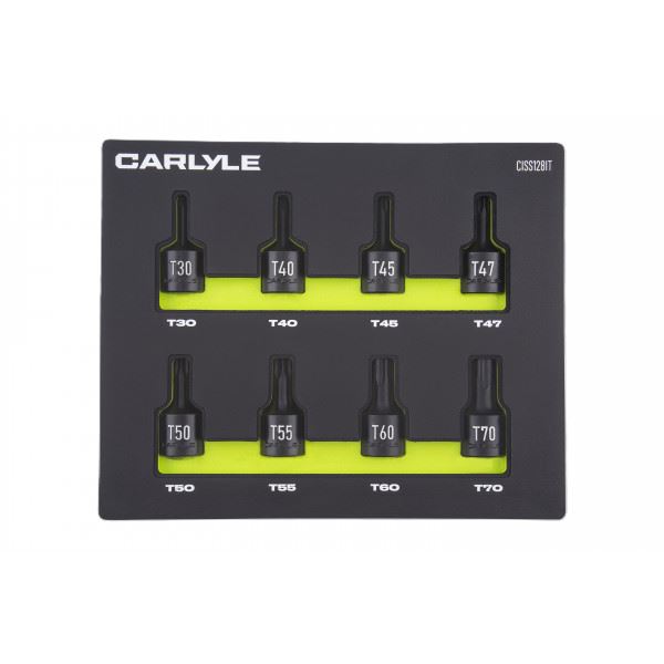 Carlyle Tools 8Pc 1/2 Drive Internal Star T30-70 50mm Long
