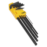 Sealey Ball-End Hex Key Set 9pc Extra-Long Imperial S01099