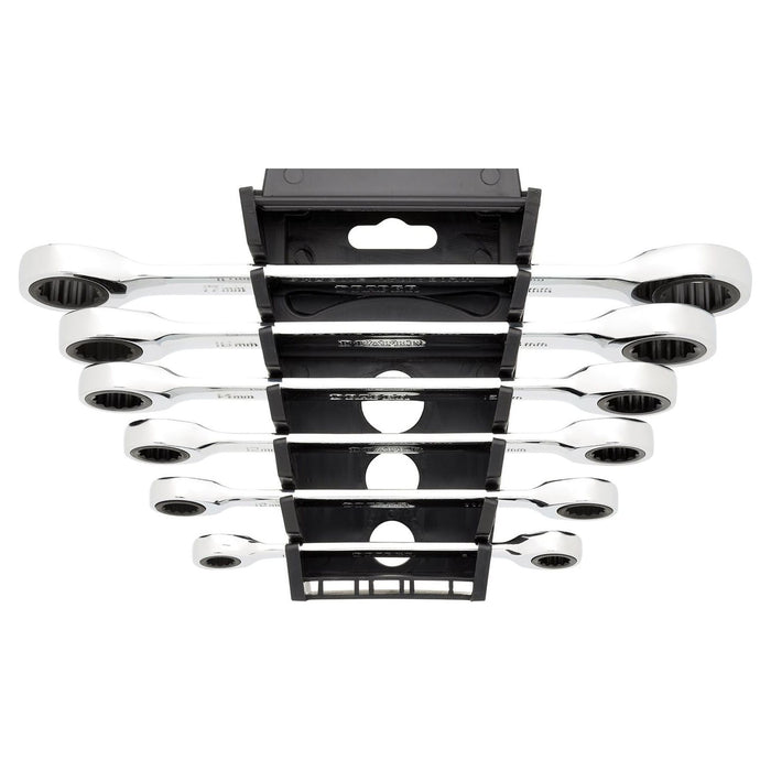 Draper Draper HI-TORQ Metric Double Ratchet Ring Spanner Set (6 Piece) Draper - Town Tools