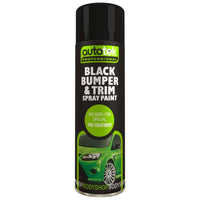 Autotek Professional Black Bumper And Trim 500ml Spray Paint High Coverage